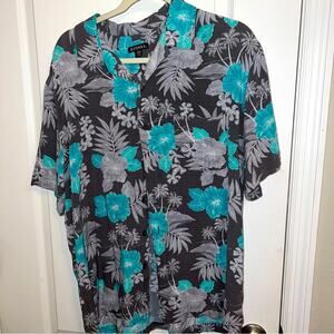 George floral button down Hawaii shirt